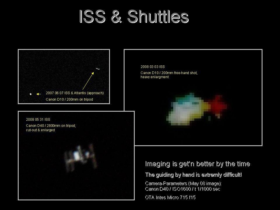 ISS & Shuttles ppt arrangement