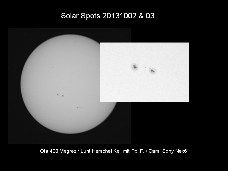 Solar Spots 20131002 & 03