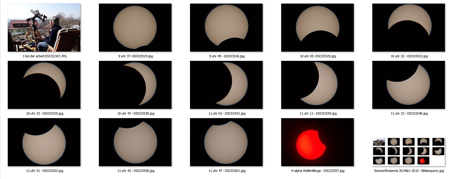 Sonnenfinsternis 20.März 2015 - Bildsequenz